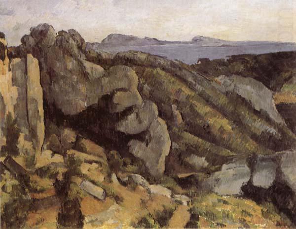 Paul Cezanne Rocks at L Estaque china oil painting image